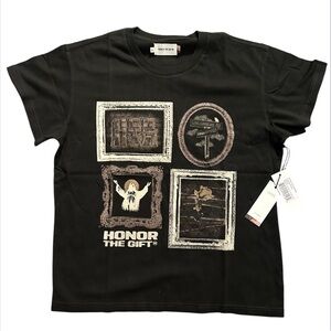 Honor The Gift Women's Black Stretch Graphic Tee Size Medium NWT